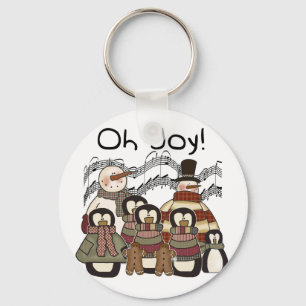 Penguin Oh Joy Christmas Tshirts and Gifts Key Ring