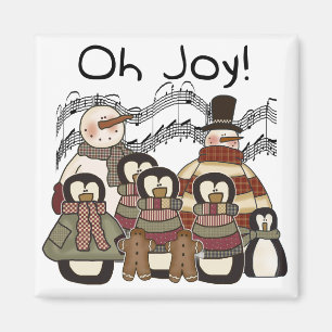 Penguin Oh Joy Christmas Tshirts and Gifts Magnet