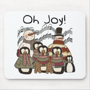 Penguin Oh Joy Christmas Tshirts and Gifts Mouse Mat