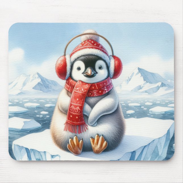 Penguin On An Iceberg Mouse Mat (Front)