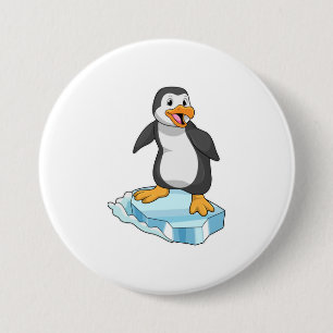 Penguin on Ice floe 7.5 Cm Round Badge