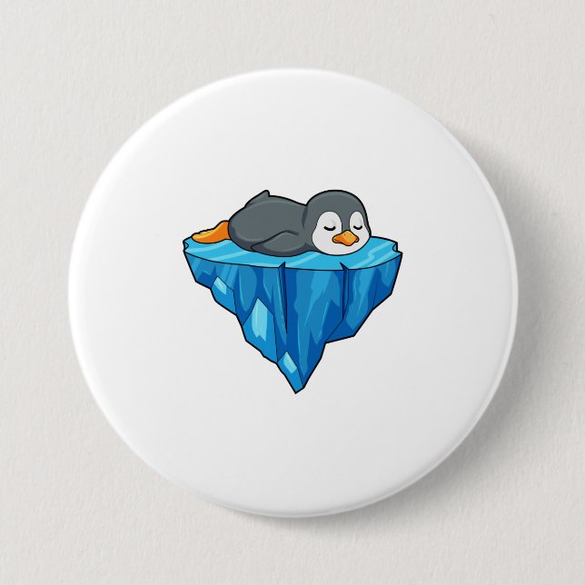 Penguin on Ice floe 7.5 Cm Round Badge (Front)