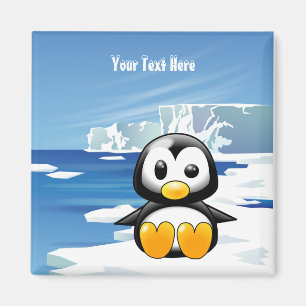 Penguin on Ice Magnet