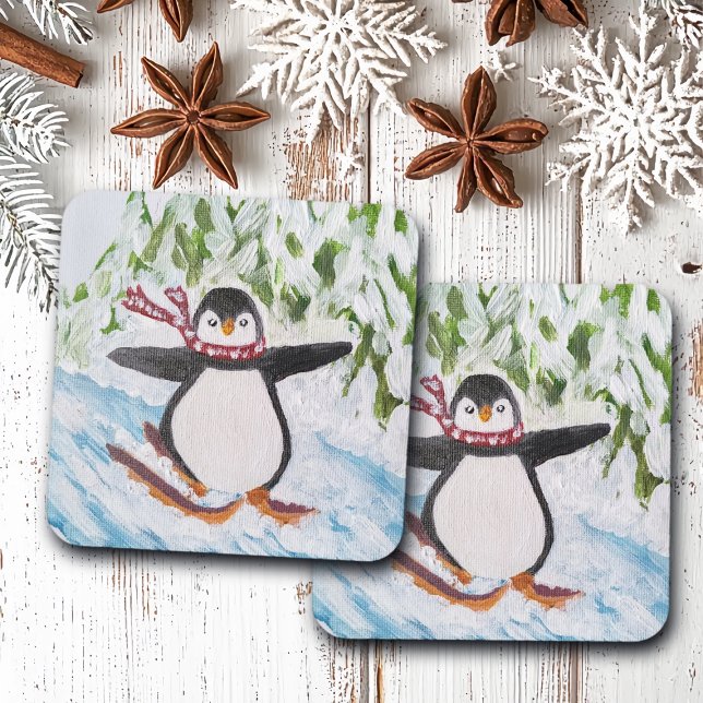 Penguin on Ski Slope  Coaster (Creator Uploaded)