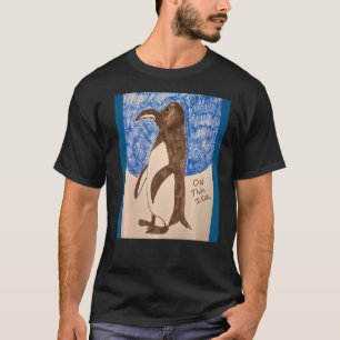 Penguin on the thin ice design Premium T-Shirt