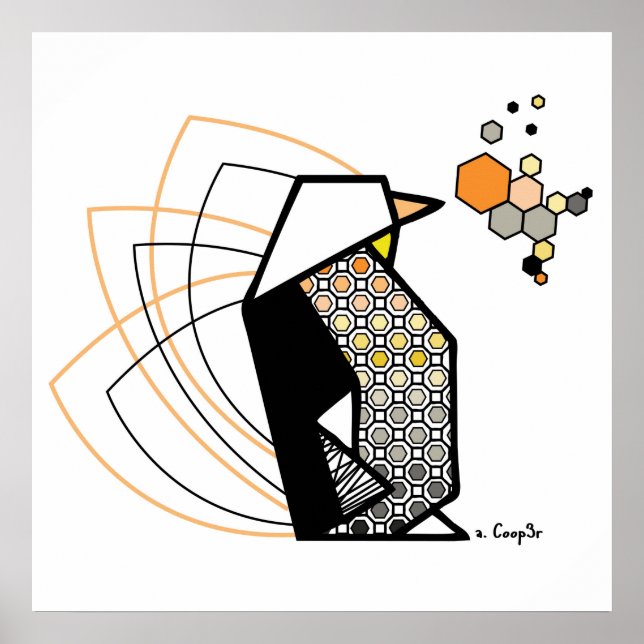 Penguin origami poster (Front)