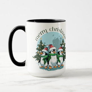 "Penguin Pals: Merry Christmas Mug" Mug