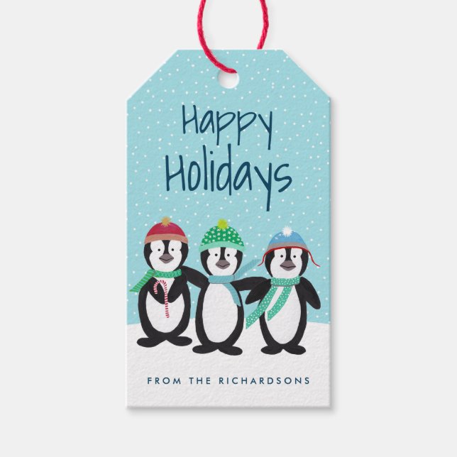 Penguin Pals Personalised Gift Tags (Front)
