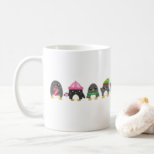 Penguin Parade Coffee Mug (With Donut)