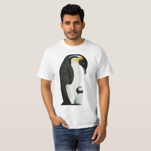 Penguin Parent and Chick Bonding Art T-Shirt