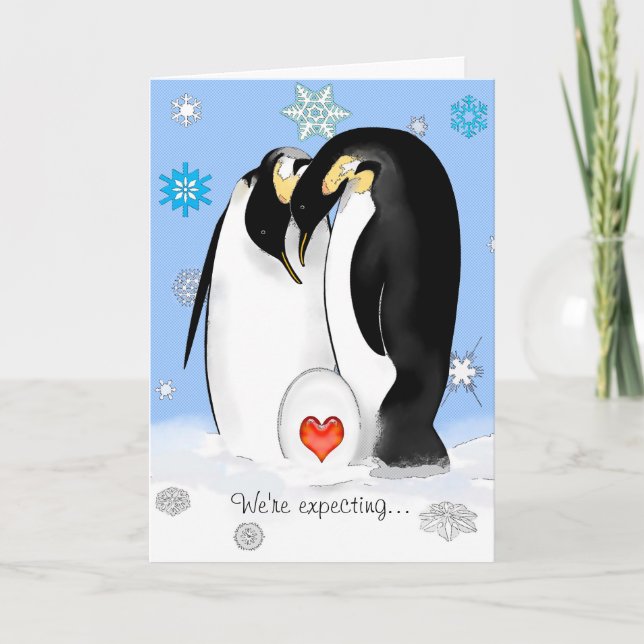 Penguin Parents Baby Shower Invitation (Front)