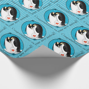 Penguin Parents Congratulations New Arrival  Wrapping Paper