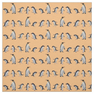 Penguin Party Fabric (Orange)