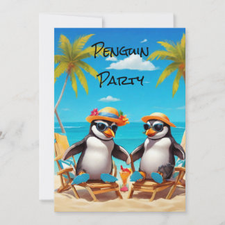 Penguin Party Invitation