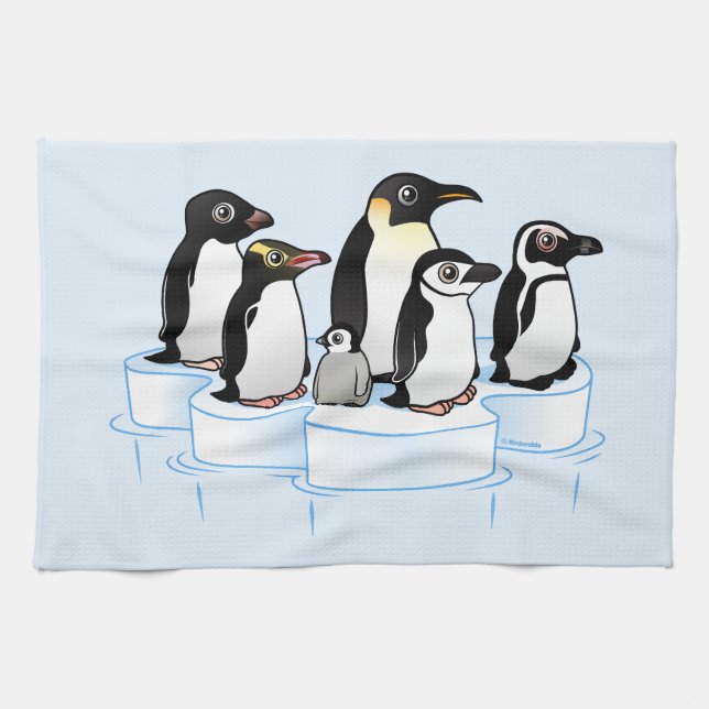 Penguin Party Tea Towel (Horizontal)