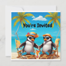 Penguin Party "You're Invited "
