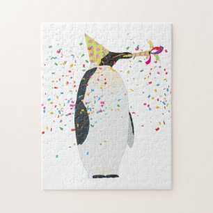 Penguin Partying - Animals Having a Party Jigsaw Puzzle