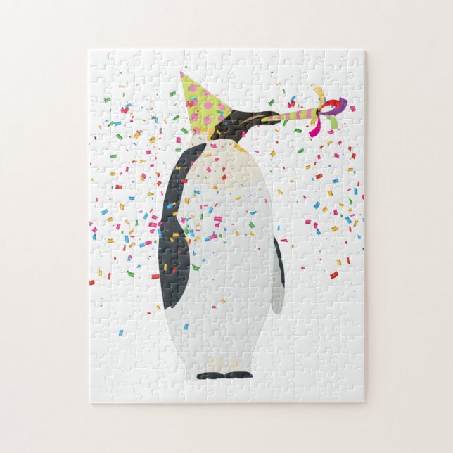 Penguin Partying - Animals Having a Party Jigsaw Puzzle (Vertical)