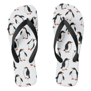 Penguin Pattern Flip Flops