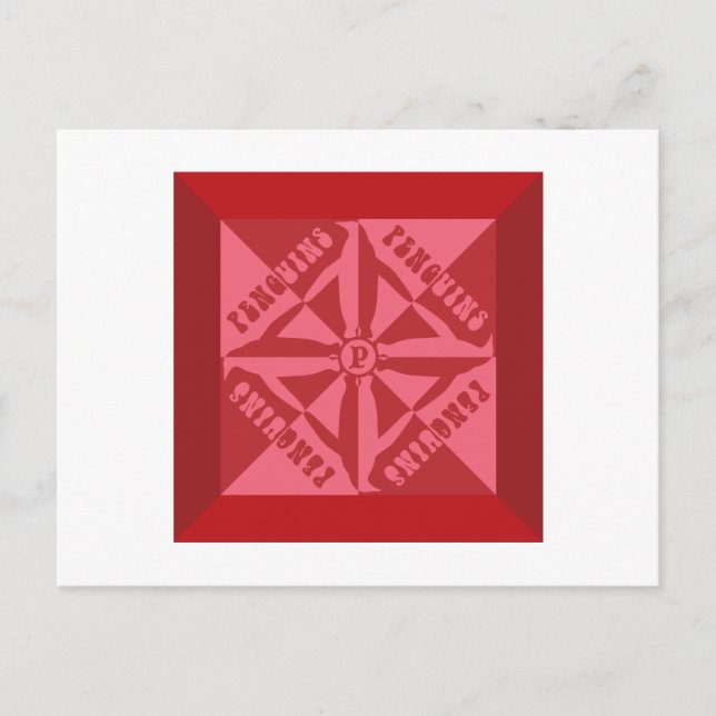 Penguin Pattern Postcard (Front)