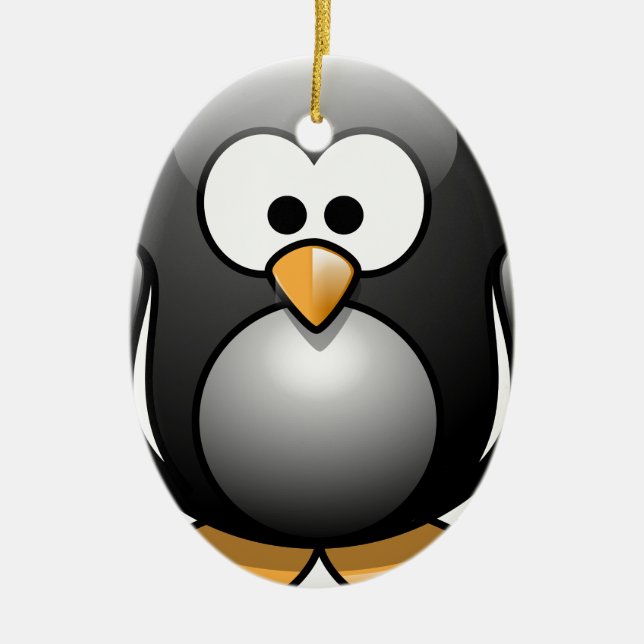 Penguin/Penguin Ceramic Tree Decoration (Front)