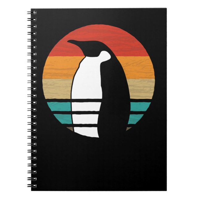 Penguin Penguin Retro Style Vintage 55 Notebook (Front)