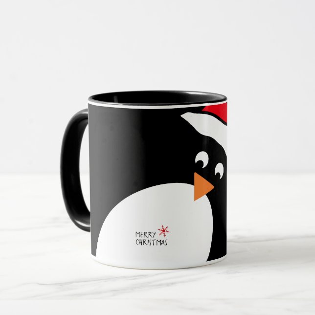 Penguin Personalized Christmas Mug (Front Left)