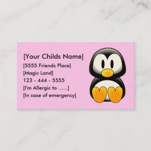Penguin Pink - Customised Calling Card