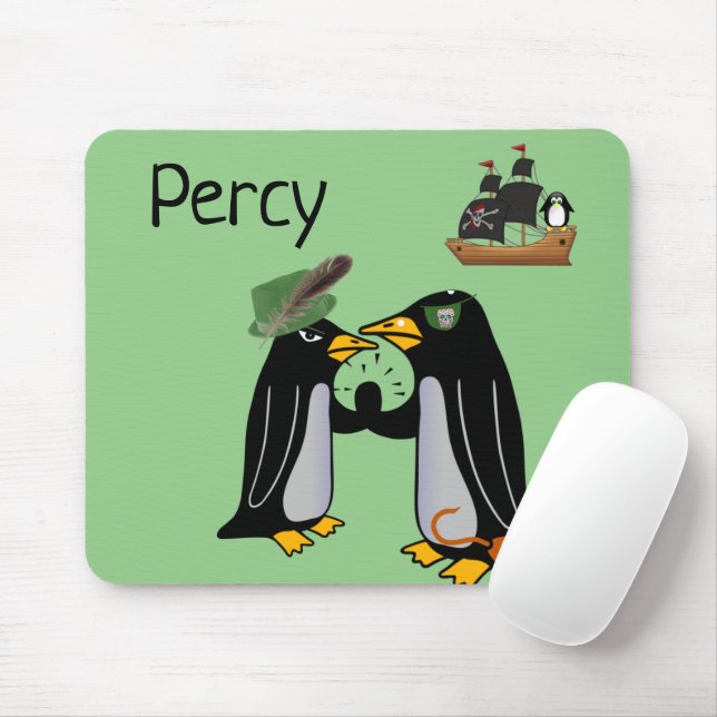 Penguin Pirates Mouse Pad! Mouse Pad (With Mouse)