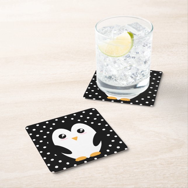 Penguin Polka Dot Coasters ❄️✨ (Insitu)