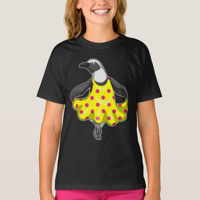 Penguin Polka Dots Dress T-Shirt (Front)