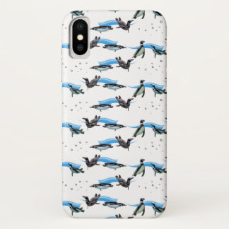 Penguin Pool Party iPhone X Case (choose colour)