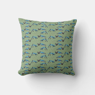 Penguin Pool Party Pillow (Green)