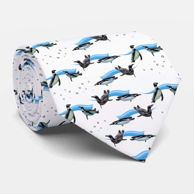 Penguin Pool Party Tie Double Sided(choose colour) (Rolled)