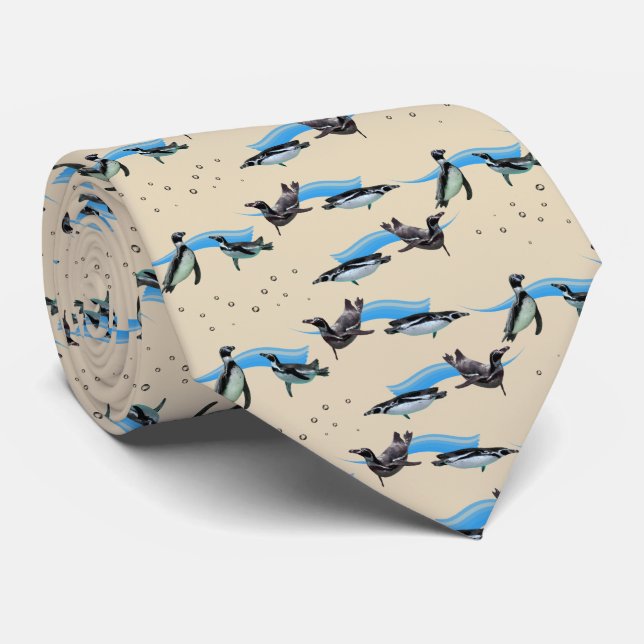 Penguin Pool Party Tie Double Sided(Cream) (Rolled)