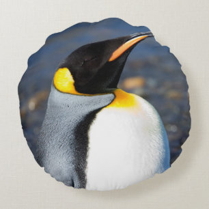 Penguin Portrait Round Cushion