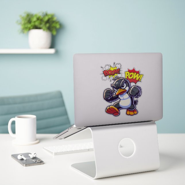 Penguin Power (Laptop On Desk)