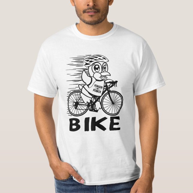 Penguin Power Bike Cycling T-Shirt  (Front)
