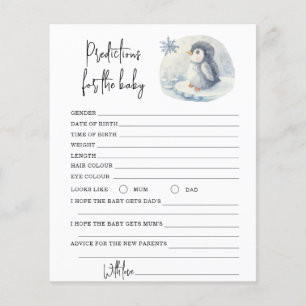 Penguin - predictions and advice baby