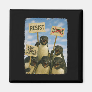 Penguin Protest Against Tarrifs March Activism Fun Magnet