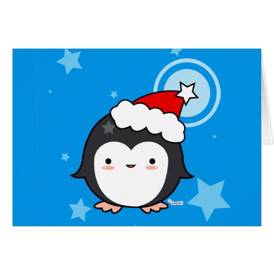 Penguin Puff Christmas Card