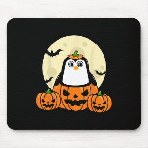 Penguin Pumpkin Moon Bats Costume Cute Easy Hallow Mouse Mat
