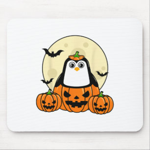 Penguin Pumpkin Moon Ts Costume Cute Easy Hallowee Mouse Mat