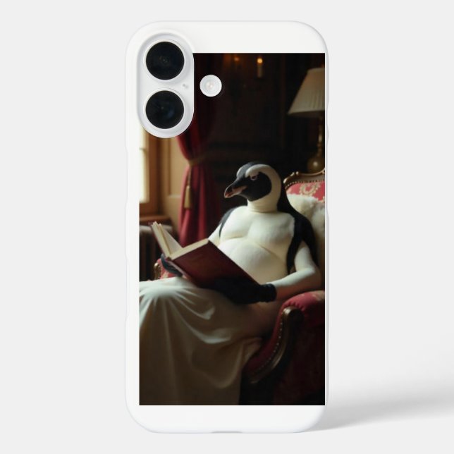 Penguin reading a book Case-Mate iPhone case (Back)