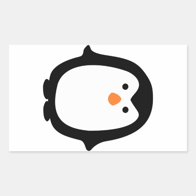 Penguin Rectangular Sticker (Front)