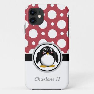 Penguin Red Assorted Polka Dots iPhone 5 Case