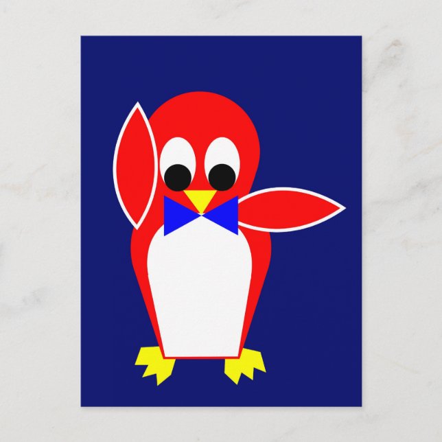 Penguin - Red Postcard (Front)