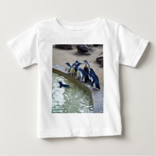 Penguin Relay: Penguin Flock Swim Team, Baby T-Shirt