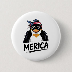 Penguin Resist Penguins Protest Against 6 Cm Round Badge