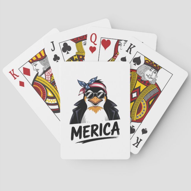 Penguin Resist Penguins Protest Against  Playing Cards (Back)